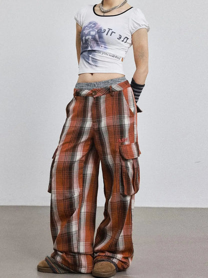 Pixel Grid Wide Leg Lounge Pants