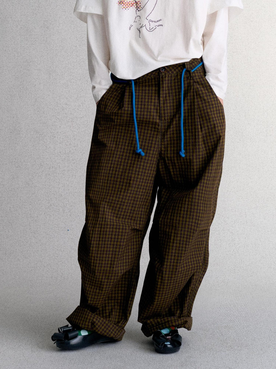 Achihara Plaid Embroidered Women&