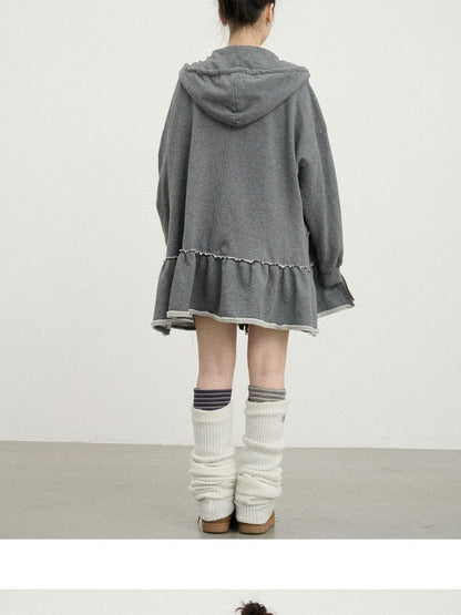 Achihara Plasmatics Punk Band Distressed Cropped Hoodie Dress