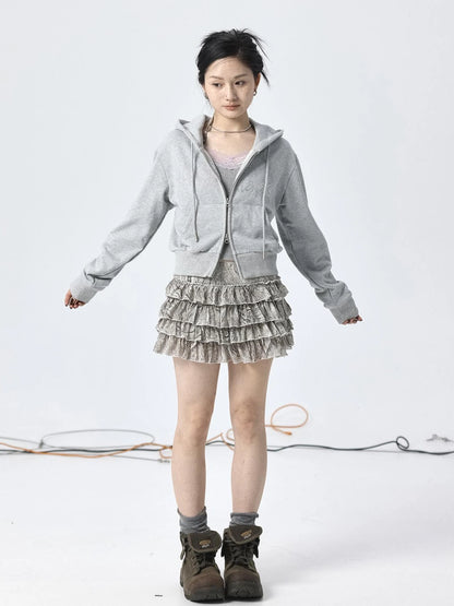 Pleated Skirt &amp; Flared Pants Set In Blending Colors For All Seasons