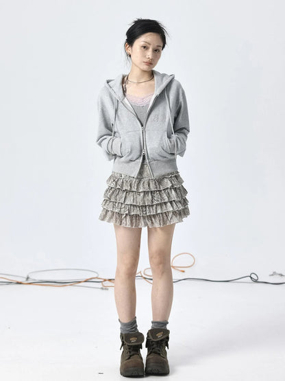 Pleated Skirt &amp; Flared Pants Set In Blending Colors For All Seasons