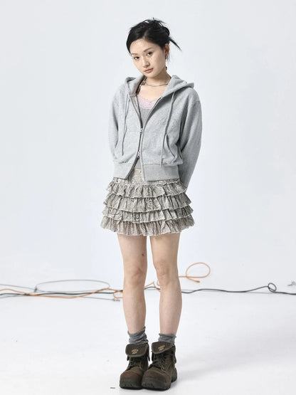 Pleated Skirt &amp; Flared Pants Set In Blending Colors For All Seasons