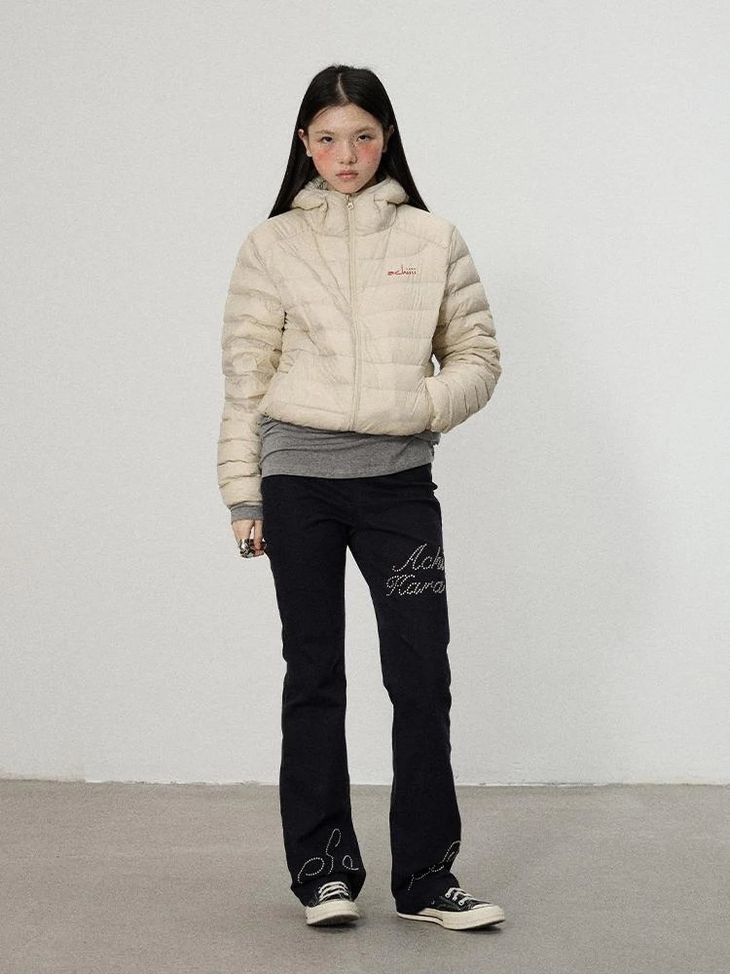 Plum Spare Ribs Down Coat