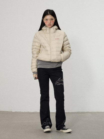 Plum Spare Ribs Down Coat