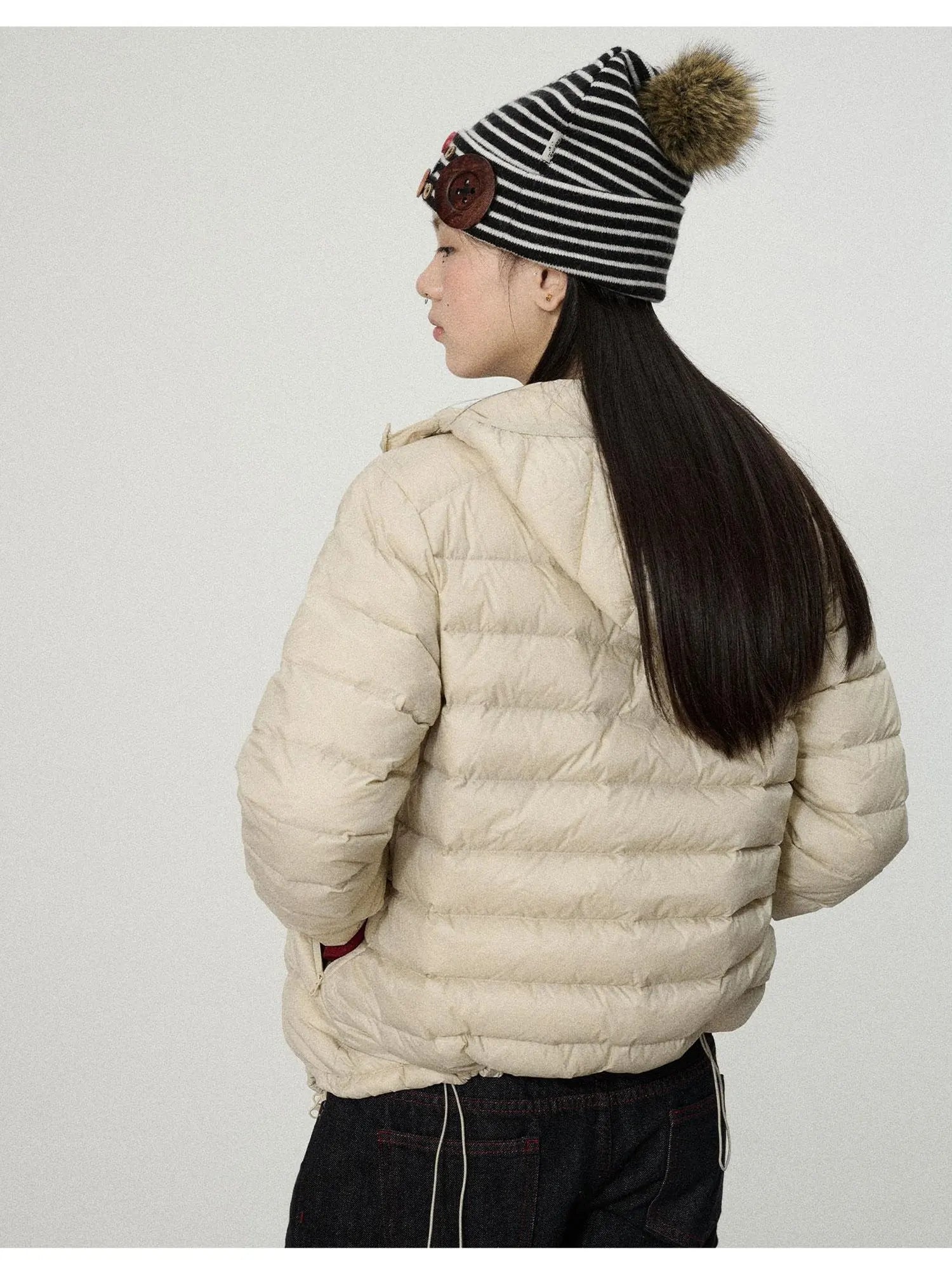 Plum Spare Ribs Down Coat