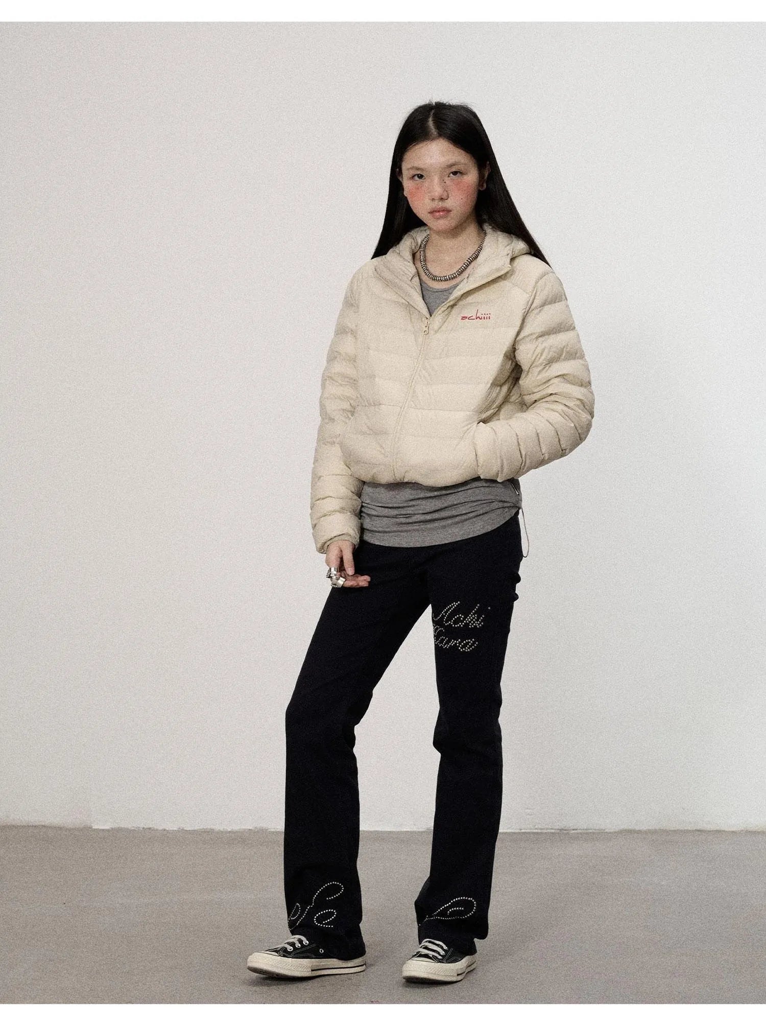 Plum Spare Ribs Down Coat