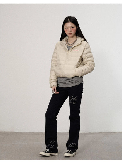 Plum Spare Ribs Down Coat