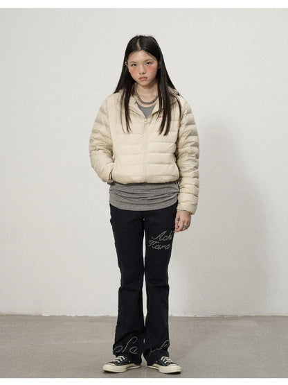Plum Spare Ribs Down Coat