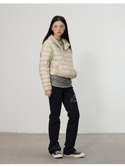Plum Spare Ribs Down Coat