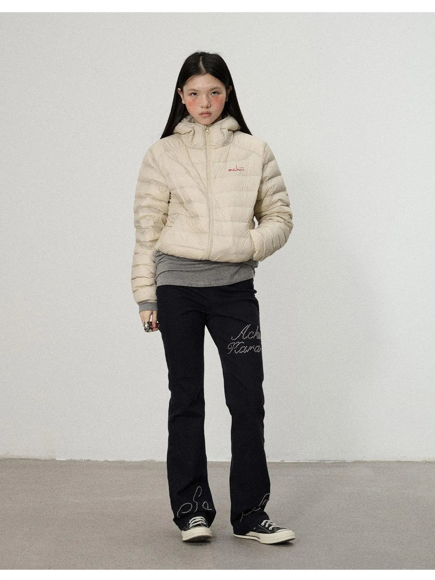 Plum Spare Ribs Down Coat