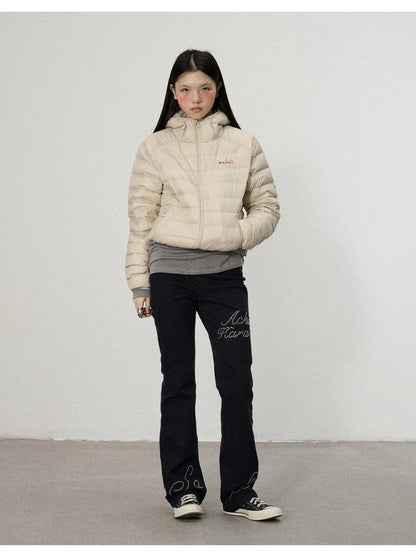 Plum Spare Ribs Down Coat