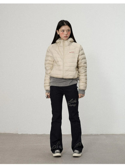 Plum Spare Ribs Down Coat