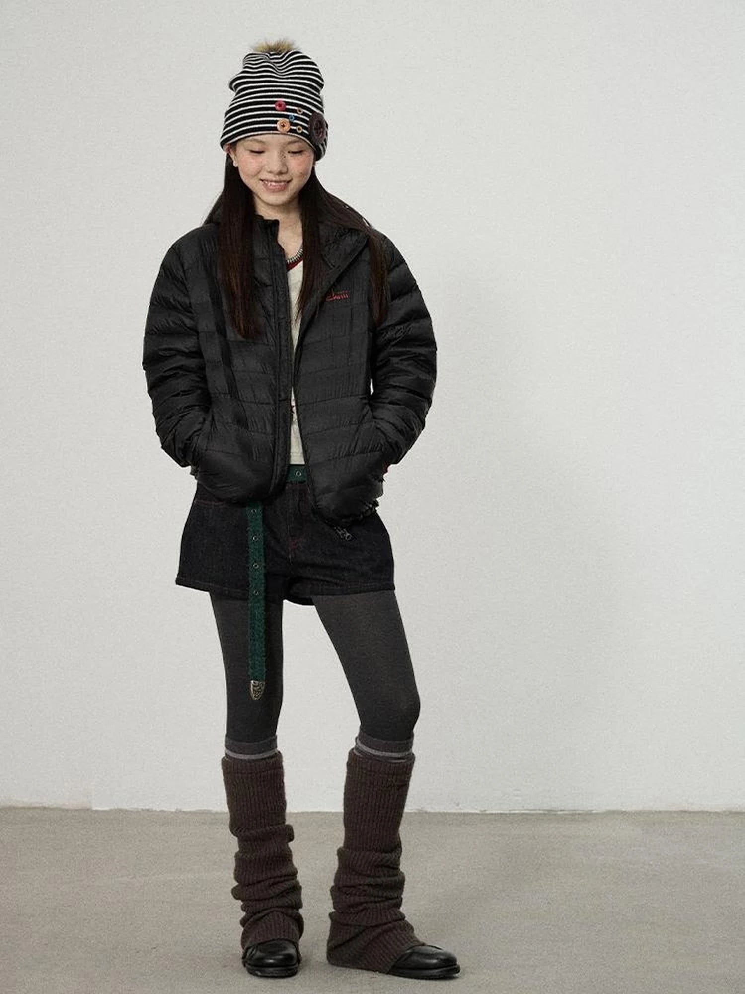 Plum Spare Ribs Down Coat