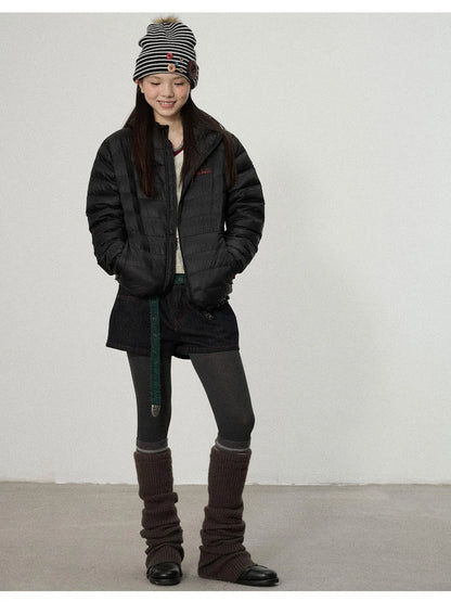 Plum Spare Ribs Down Coat