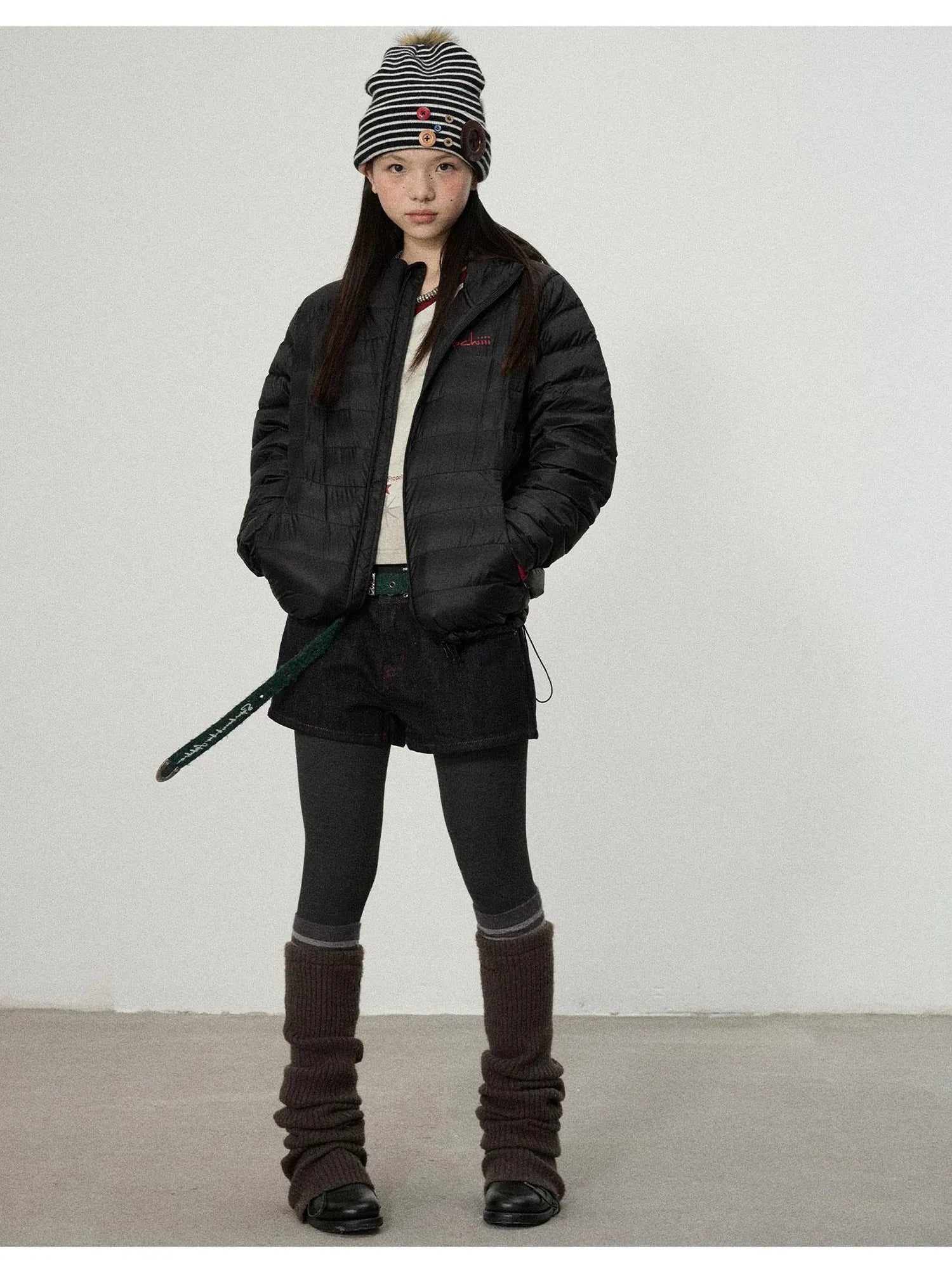 Plum Spare Ribs Down Coat