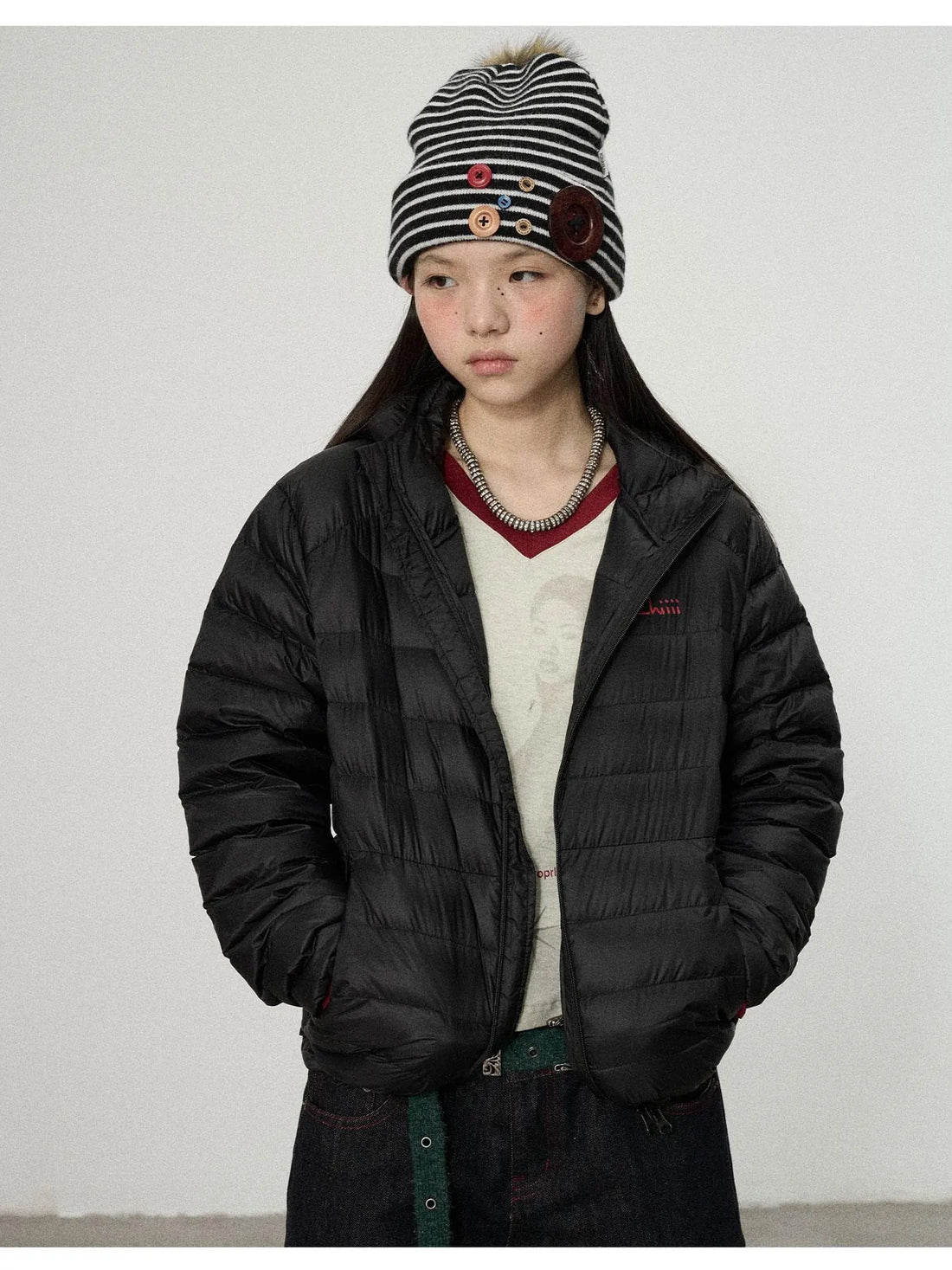 Plum Spare Ribs Down Coat