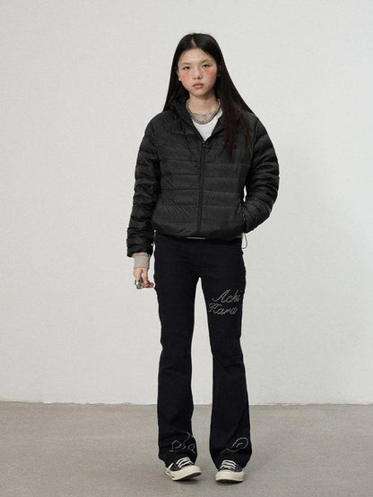 Plum Spare Ribs Down Coat