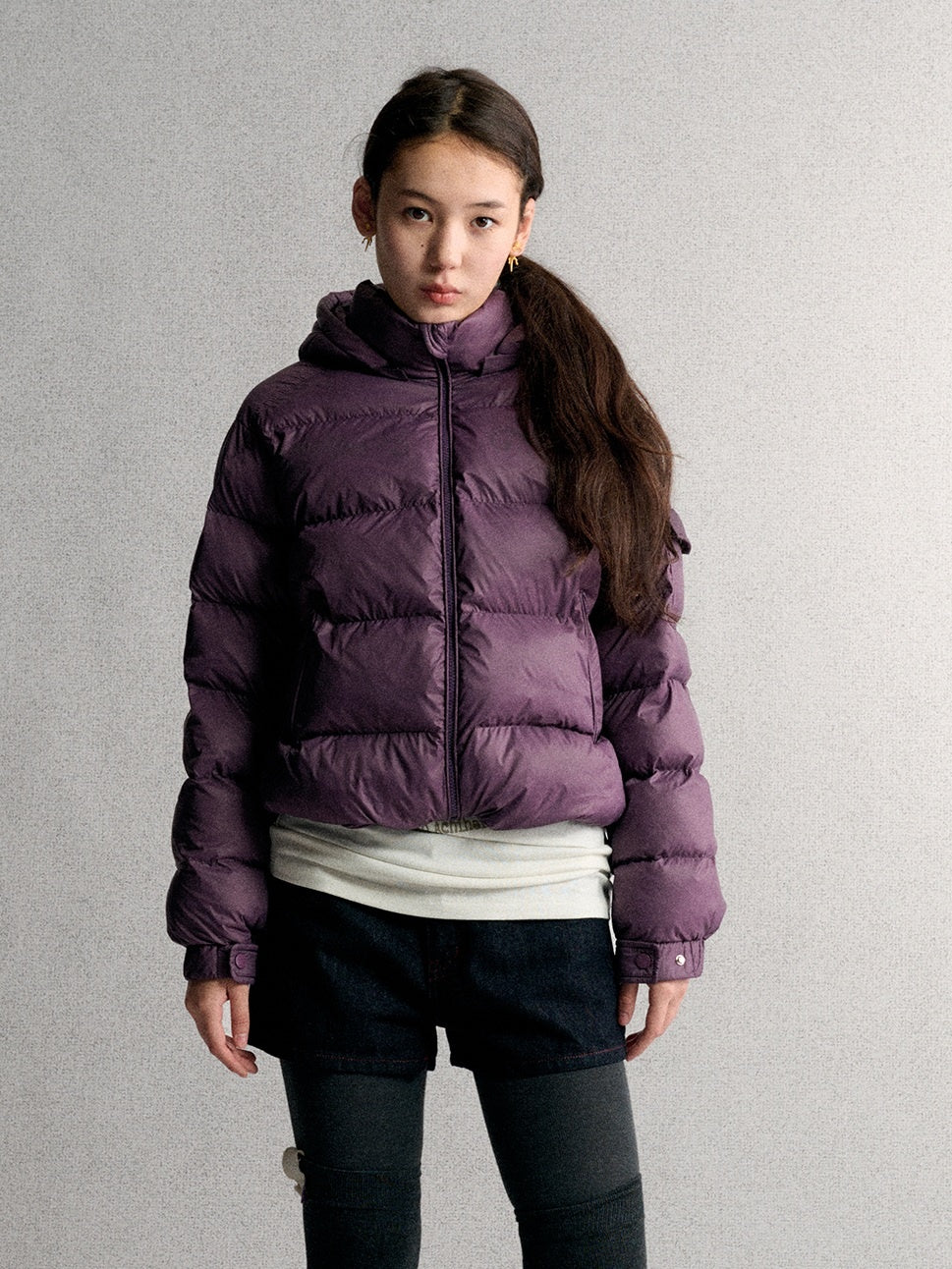 Achihara_Printed_Hooded_Drawstring_Hem_Women&