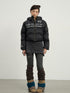 Achihara Puffy Quilted Winter Coat With German Print
