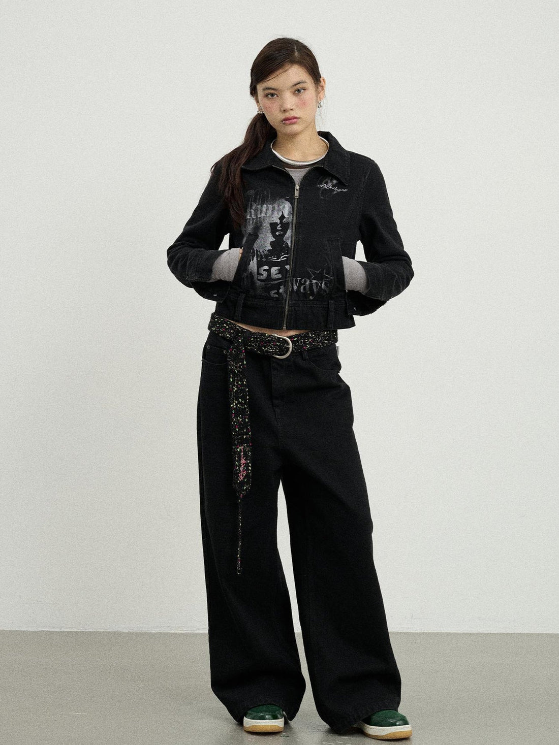 Achihara Punk Rock Joan Jett Denim Jacket