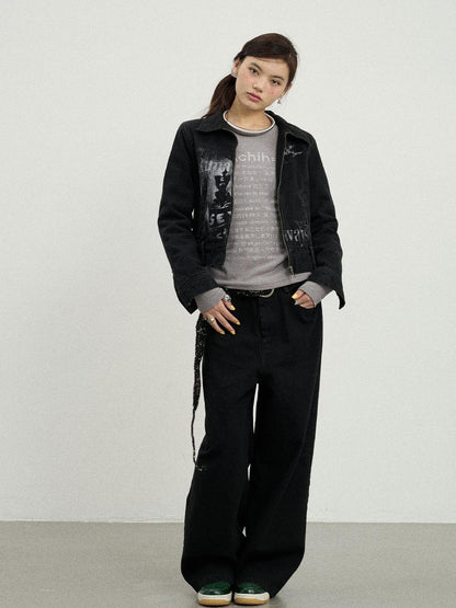 Achihara Punk Rock Joan Jett Denim Jacket