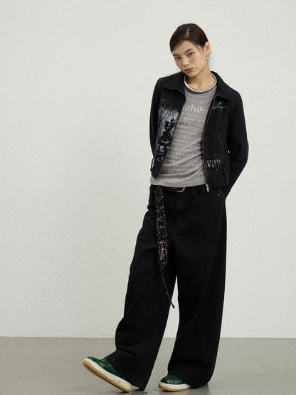 Punk Rock Joan Jett Denim Jacket