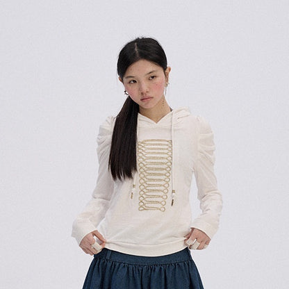 Achihara Pure Cotton Soft White Straight Fit Casual Women Pullover Long Sleeve T-Shirts