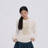 Achihara Pure Cotton Soft White Straight Fit Casual Women Pullover Long Sleeve T-Shirts