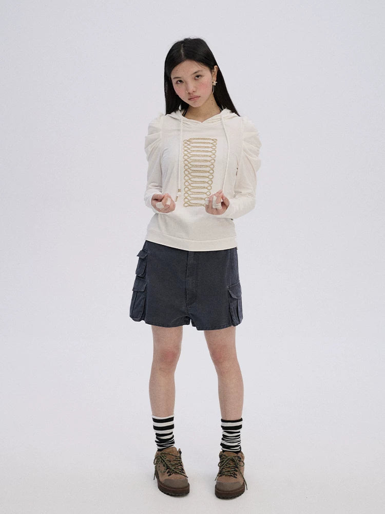 Achihara Pure Cotton Soft White Straight Fit Casual Women Pullover Long Sleeve T-Shirts-3