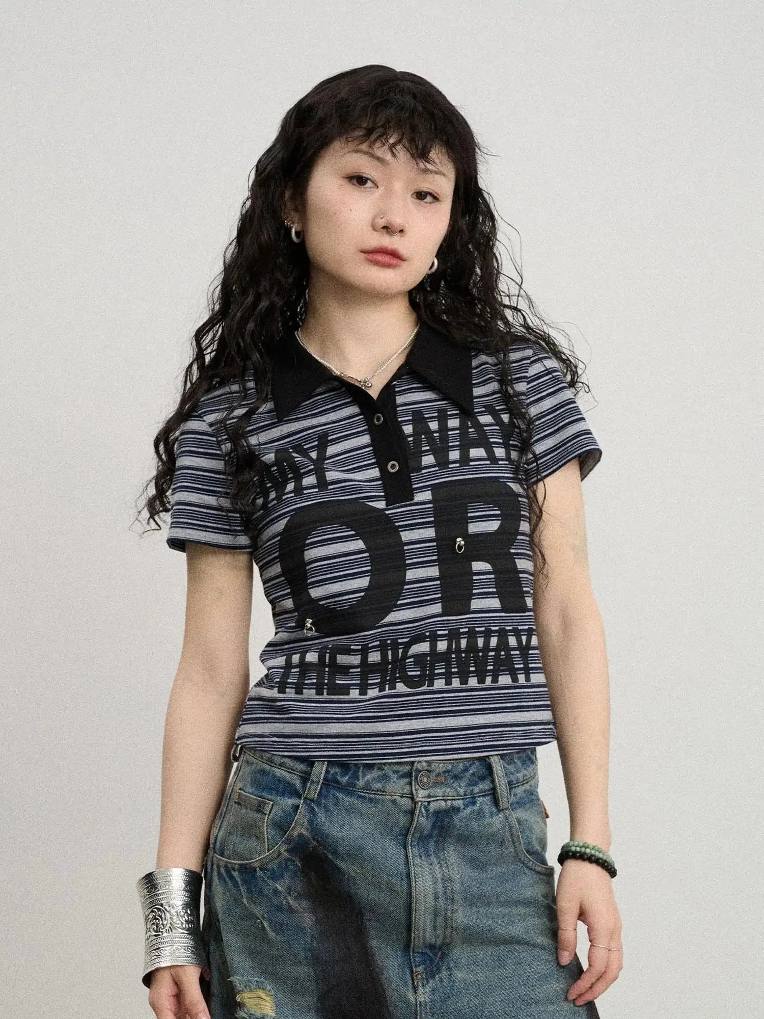 Rebel Stripe Polo My Way Or The Highway