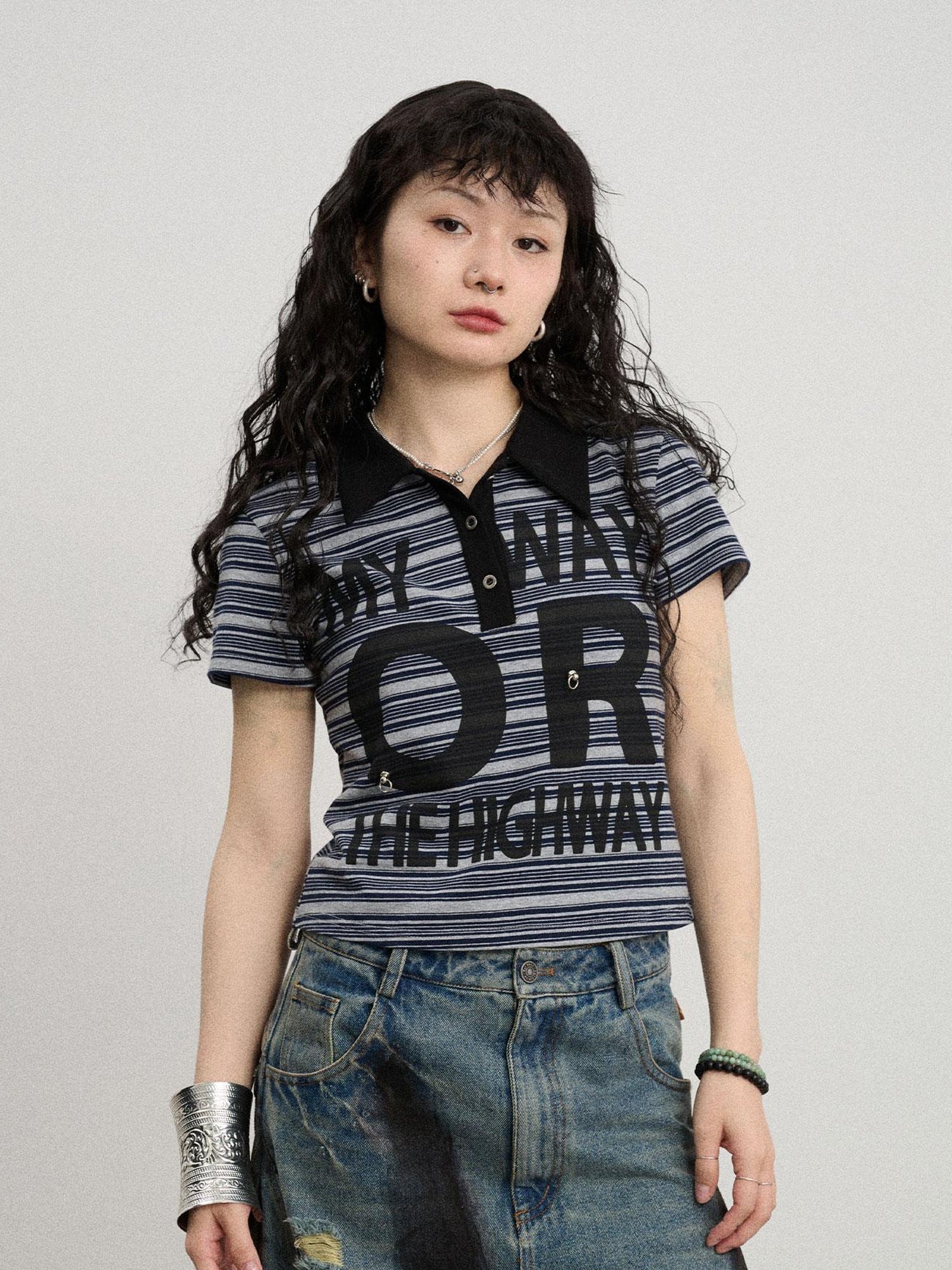 Achihara Rebel Stripe Polo My Way Or The Highway