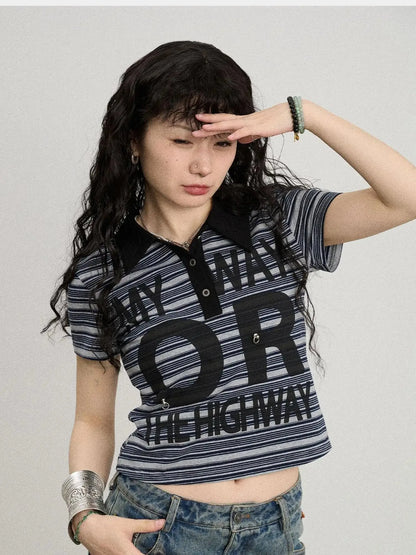 Rebel Stripe Polo My Way Or The Highway