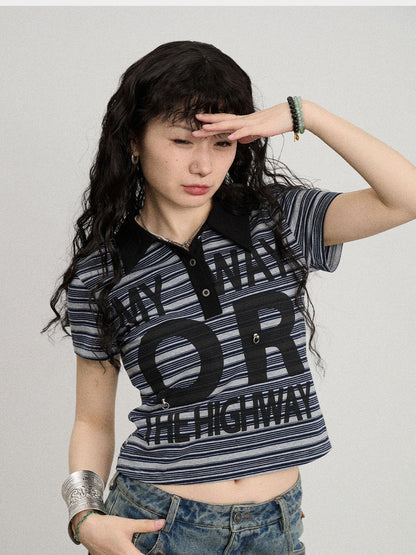 Achihara Rebel Stripe Polo My Way Or The Highway