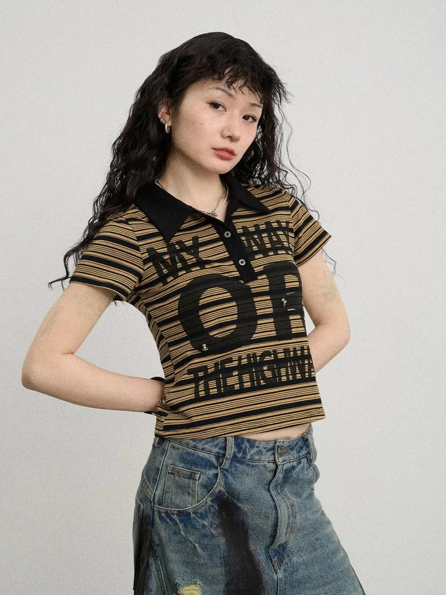 Rebel Stripe Polo My Way Or The Highway