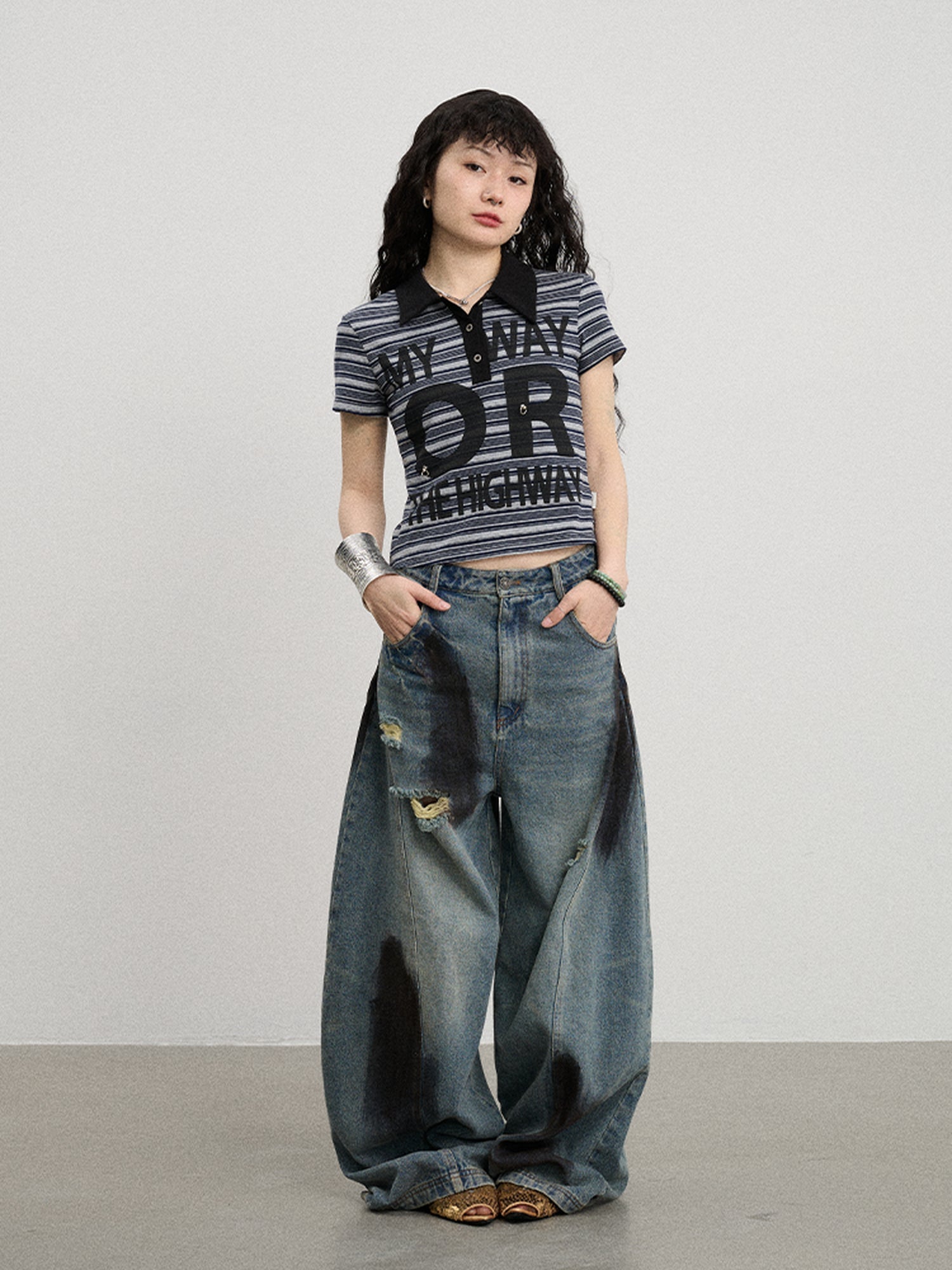 Achihara Rebel Stripe Polo My Way Or The Highway