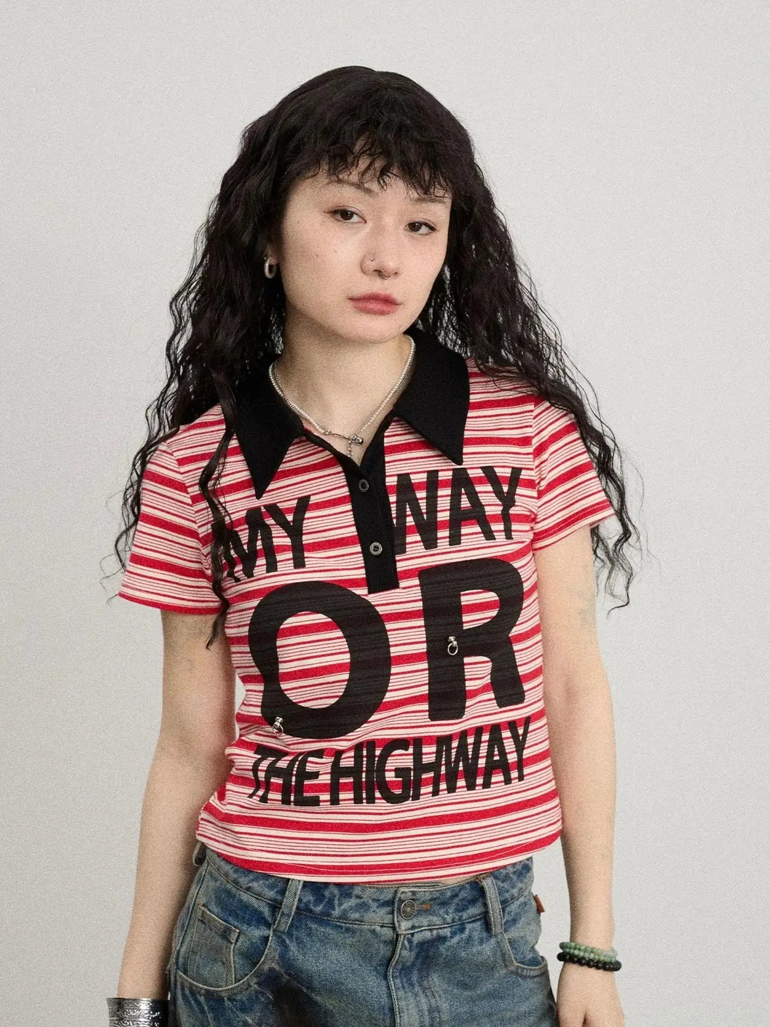Rebel Stripe Polo My Way Or The Highway