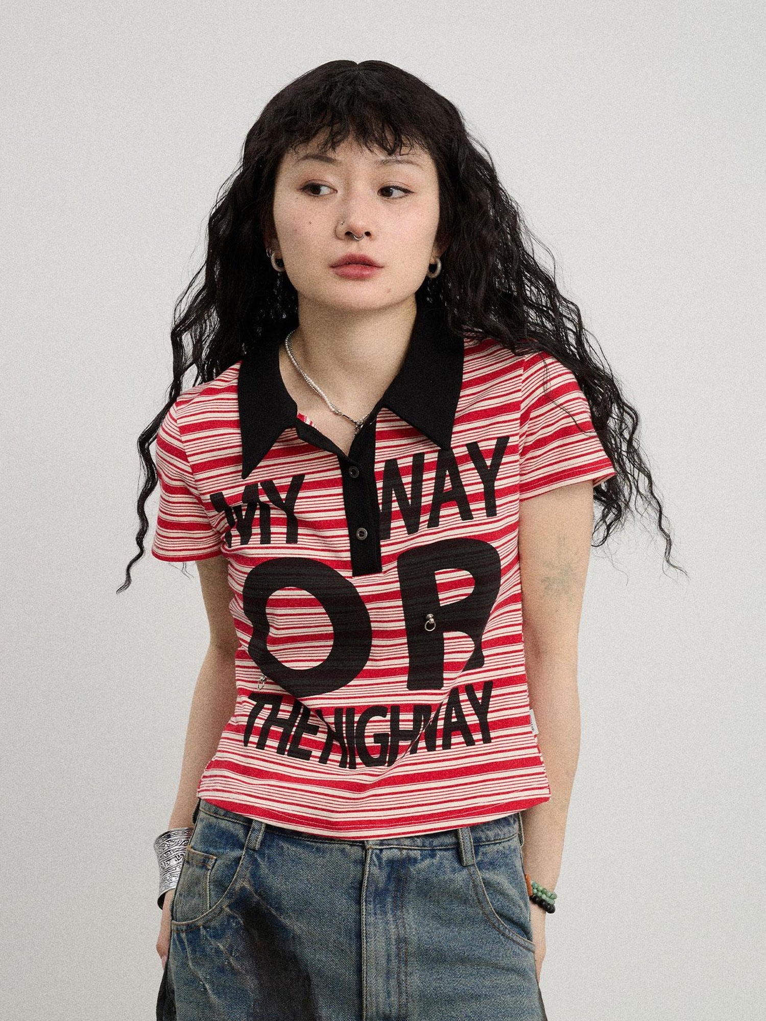 Achihara Rebel Stripe Polo My Way Or The Highway
