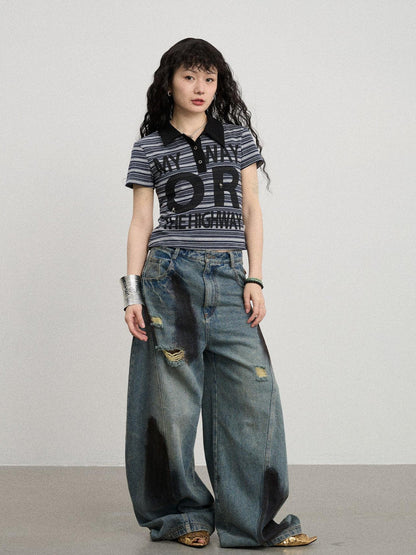 Achihara Rebel Stripe Polo My Way Or The Highway