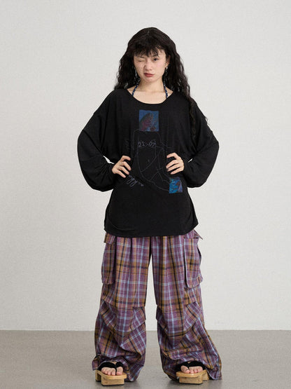 Achihara Relaxed Salted Fish Sunshield Loose Top