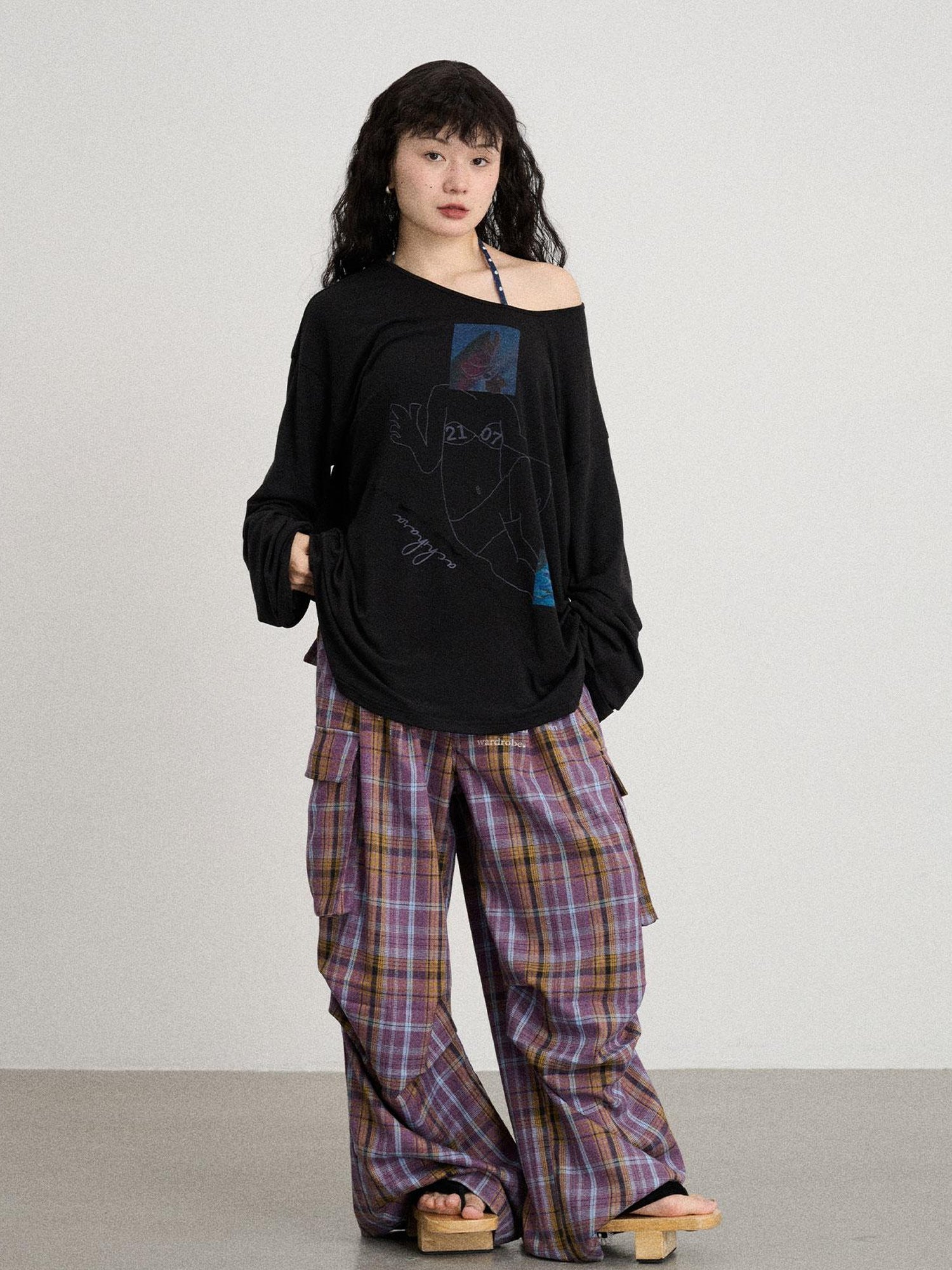 Achihara Relaxed Salted Fish Sunshield Loose Top