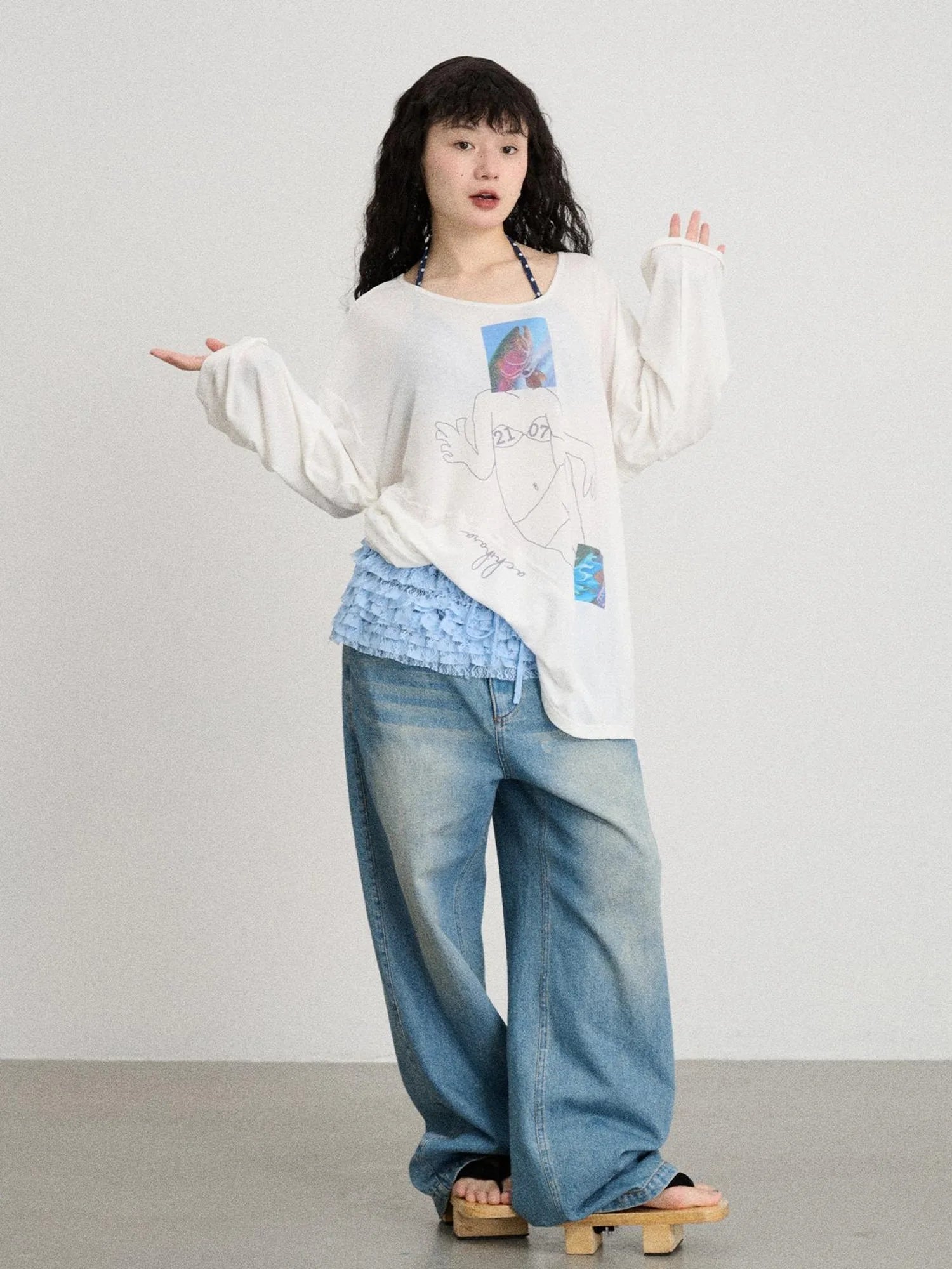 Relaxed Salted Fish Sunshield Loose Top