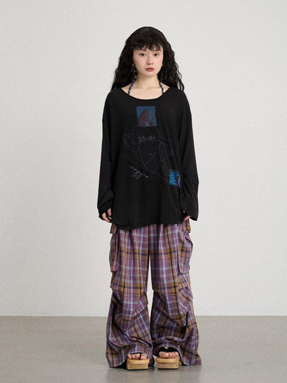 Achihara Relaxed Salted Fish Sunshield Loose Top