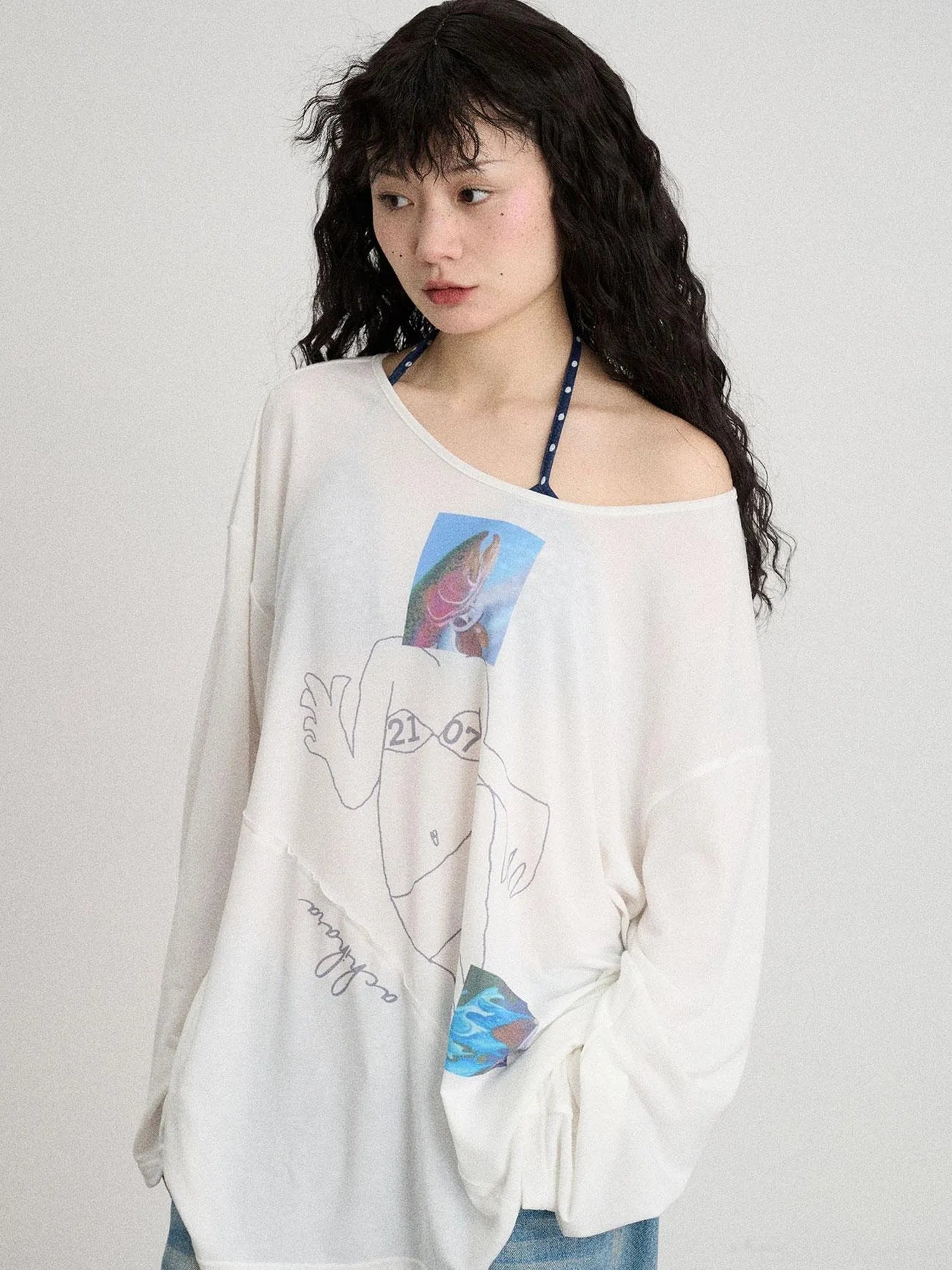 Relaxed Salted Fish Sunshield Loose Top