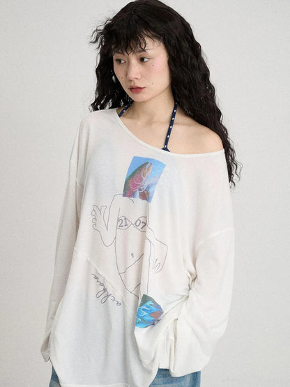 Relaxed Salted Fish Sunshield Loose Top