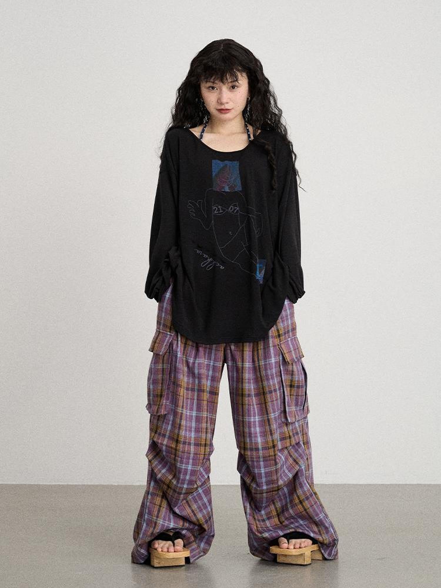 Achihara Relaxed Salted Fish Sunshield Loose Top