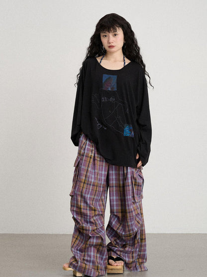 Achihara Relaxed Salted Fish Sunshield Loose Top
