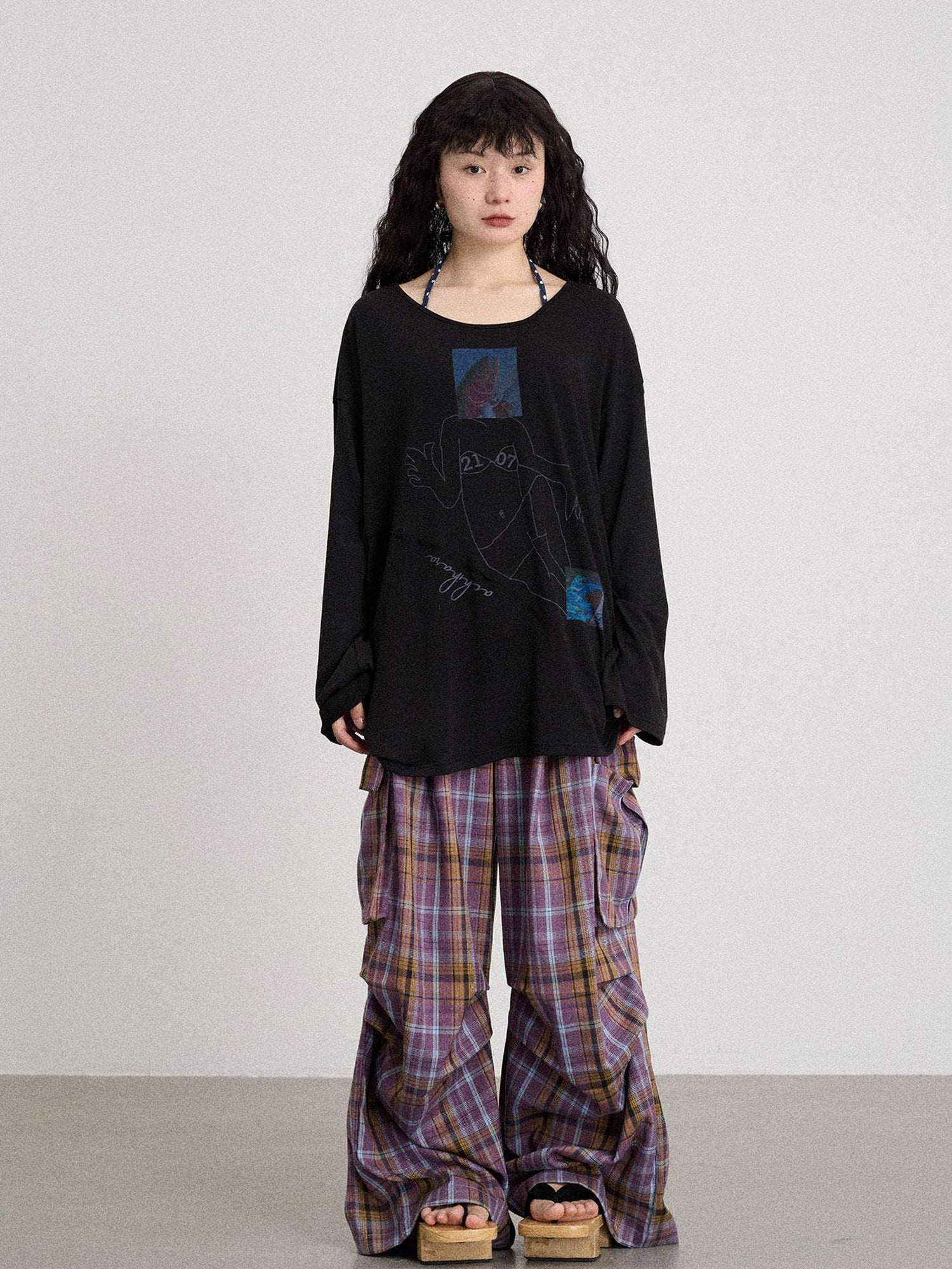 Achihara Relaxed Salted Fish Sunshield Loose Top