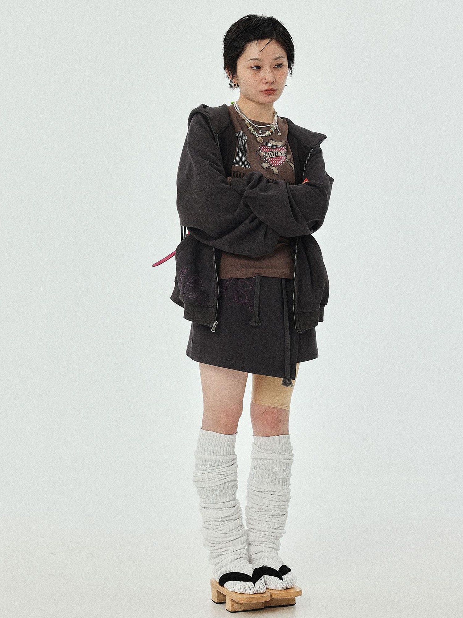 Achihara Renaissance A Line Denim Skirt