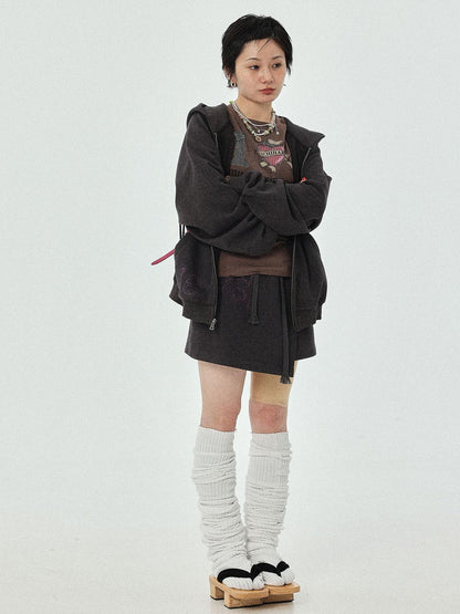 Achihara Renaissance A Line Denim Skirt
