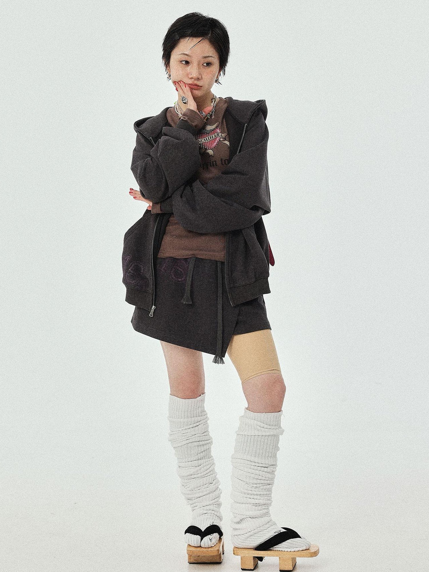 Achihara Renaissance A Line Denim Skirt